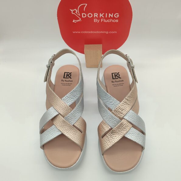 A- SANDALIAS DORKING ALUMIN PLATA-PLATINO