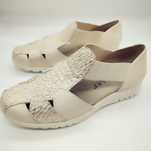 A- SANDALIAS CANGREJERAS MUJER PITILLOS COLOR CREMA Mº 20100