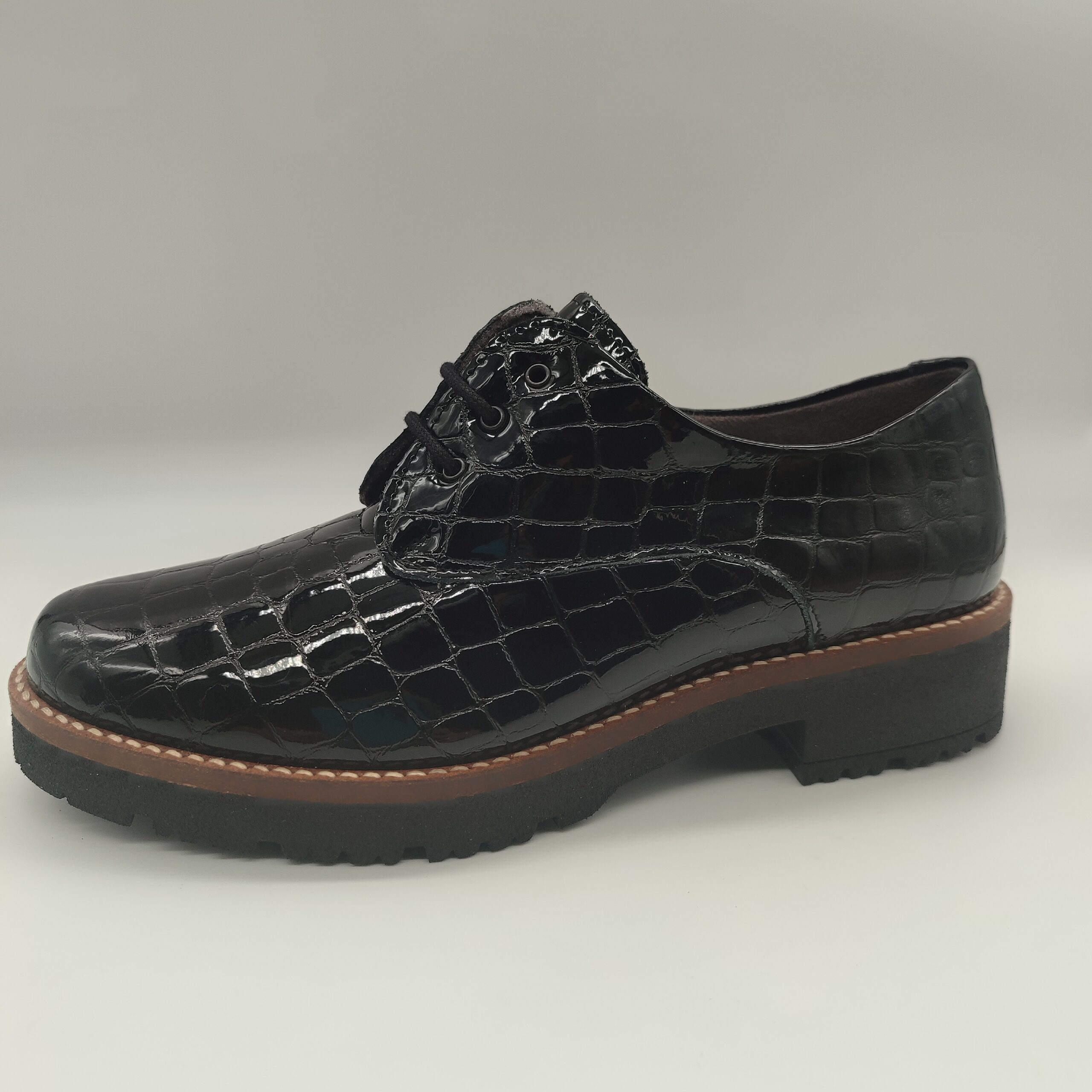 INV-ZAPATOS SEÑORA PITILLOS CORDONES 10771 NEGRO