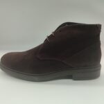 BOTÍN DE HOMBRE CORDONES PITILLOS EN PIEL DE SERRAJE MARRON CHOCOLATE