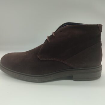 BOTÍN DE HOMBRE CORDONES PITILLOS EN PIEL DE SERRAJE MARRON CHOCOLATE