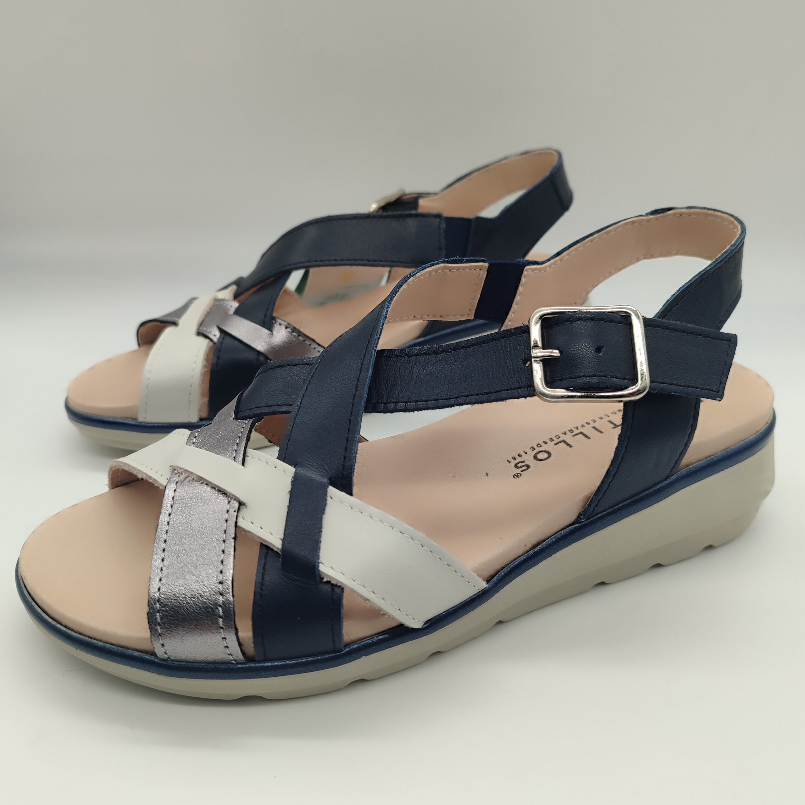 SANDALIA CUÑA MEDIA PITILLOS 20312 MARINO