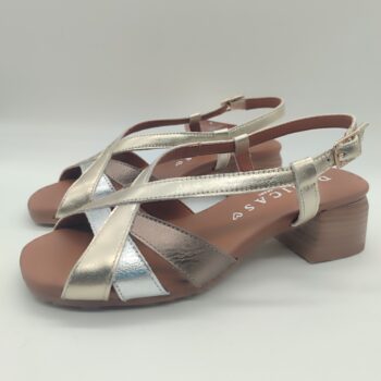 SANDALIA TACON MEDIO D´CHICAS MODELO 3936 METAL