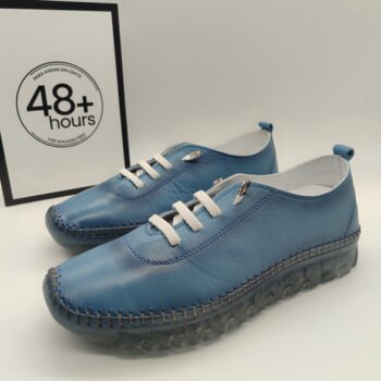 ZAPATO DEPORTIVO EN PIEL AZUL 48 HORAS Mº611601