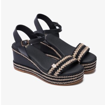 CUÑA POPA BAJA, COLOR NEGRO DE YUTE  MODELO ARAMBOL