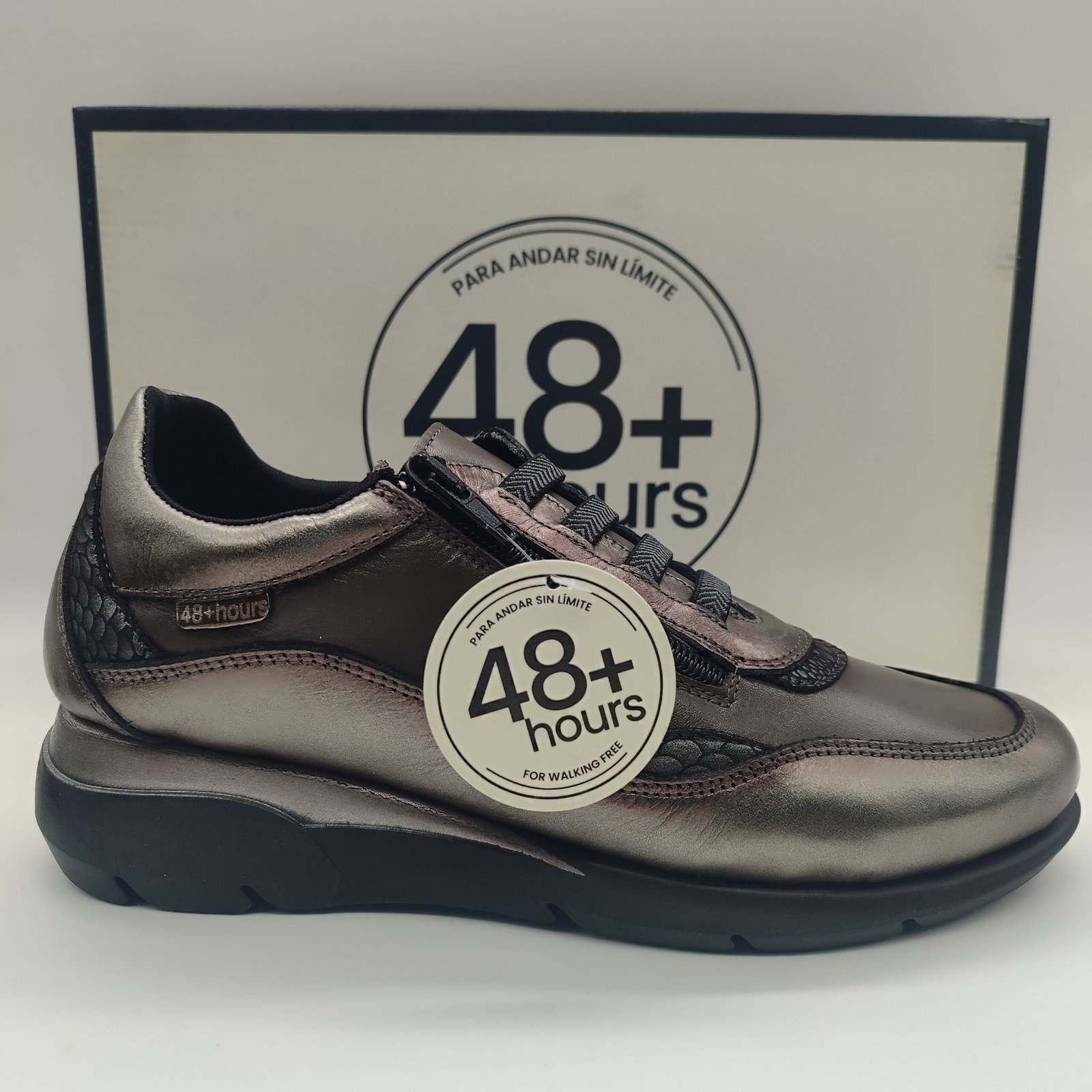 ZAPATO 48+ HOURS METALIZADO NIQUEL