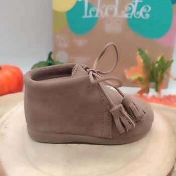BOTITA SERRAJE TOKOLATE BORLAS TAUPE 1170-10