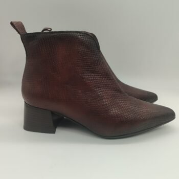 BOTINES DE PIEL KAOLA TEXTURIZADO PIEL DE SERPIENTE Mº 4065